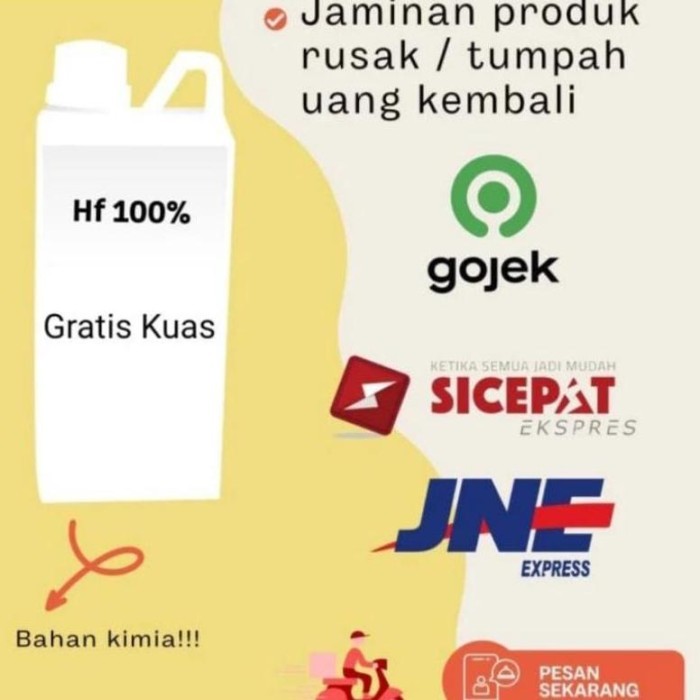 TERLARIS HF HIDROFLUORIC ACID CAIRAN PEMBERSIH JAMUR KACA MESIN MOBIL BERKERAK