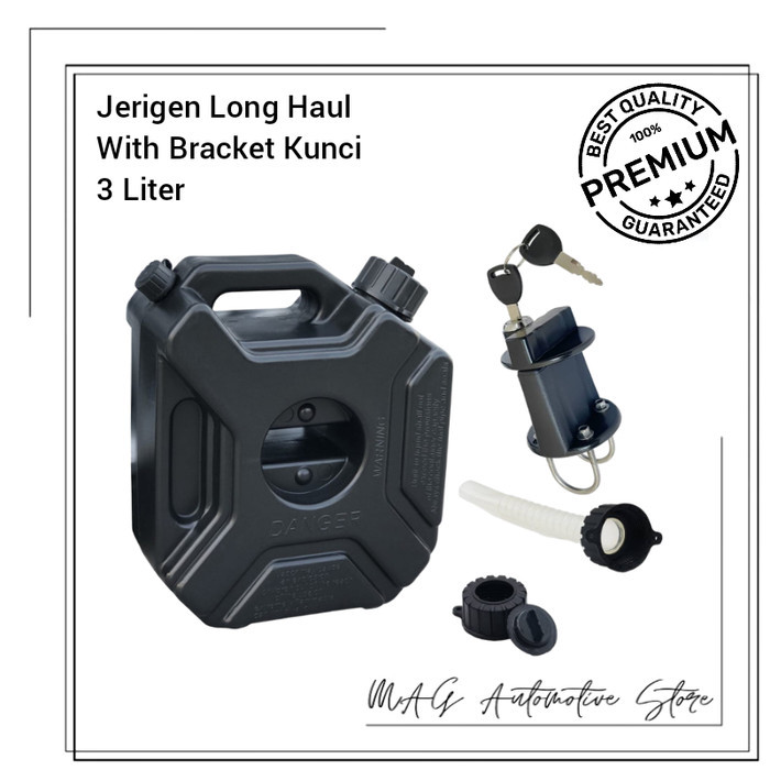 TERBARU Jerigen Long Haul 3 Liter + Kunci Breket Jerigen Bensin Jerigen BBM