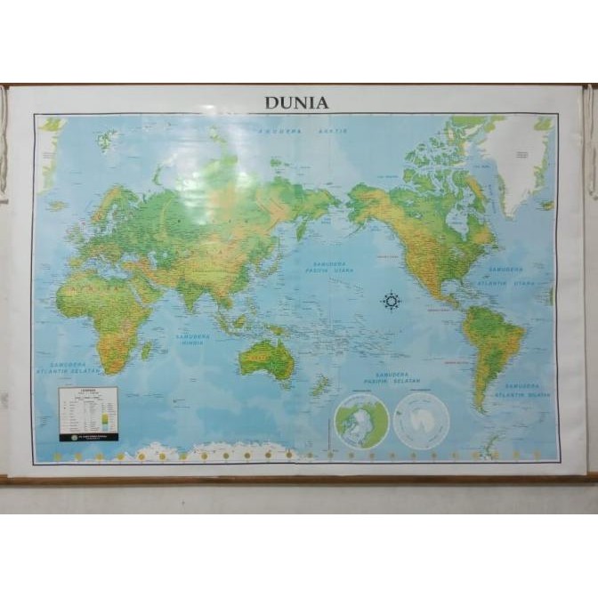 Peta Dunia Physikal peta dinding