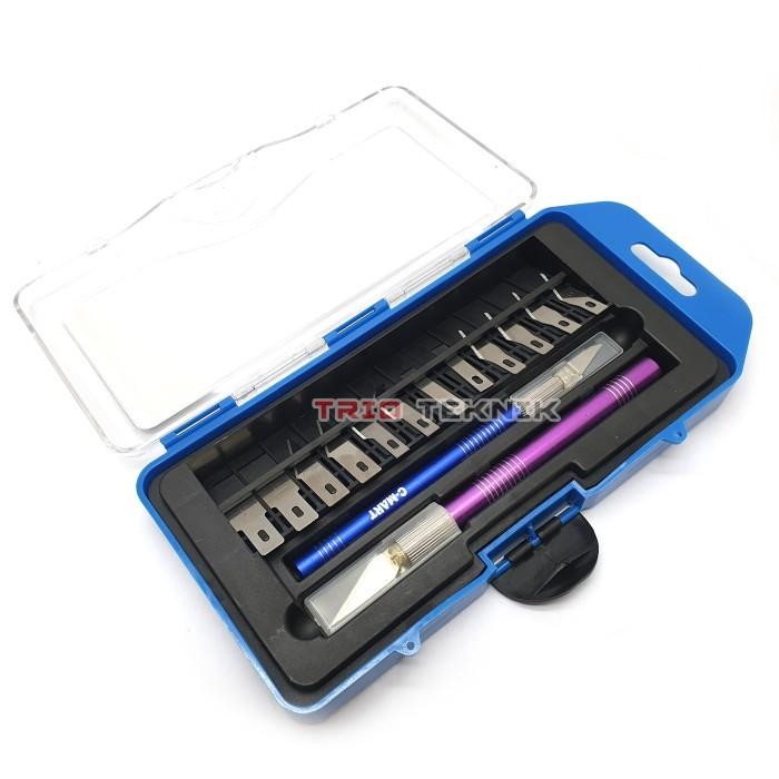 

Pisau Ukir Carving Sayur Buah Multifungsi C-Mart Taiwan Set 14 Pcs