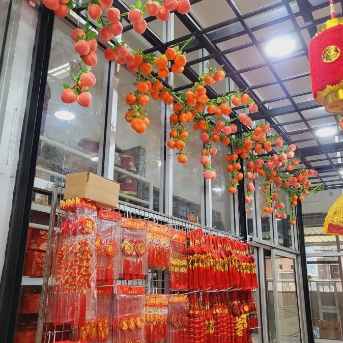 

Sale! Hiasan imlek jeruk panjang dekorasi cny