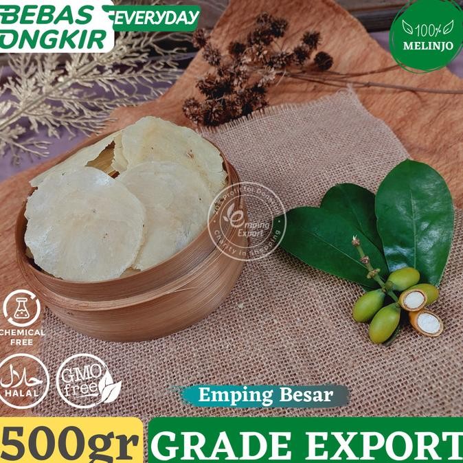 

TERBARU EMPING MELINJO BESAR SUPER TIPIS KUALITAS EKSPOR 0.5KG KUALITAS EXPORT !!!!!