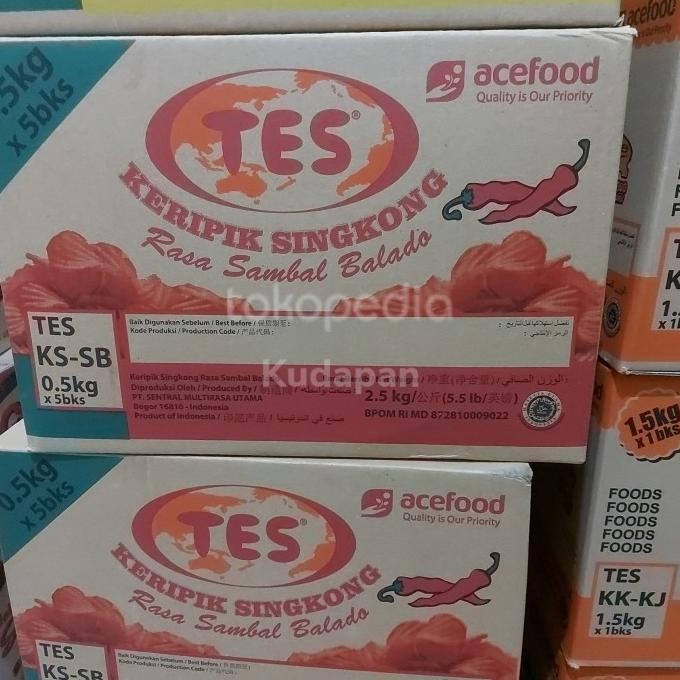 

TERBARU KERIPIK SINGKONG BALADO TES 5 PACK@500G SICEPAT ANTARAJA !!!!!