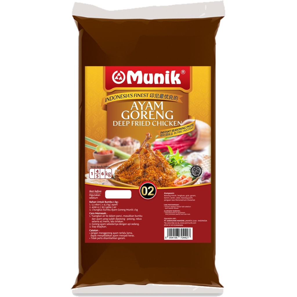 

Bumbu Munik Ayam Goreng - 1000gr