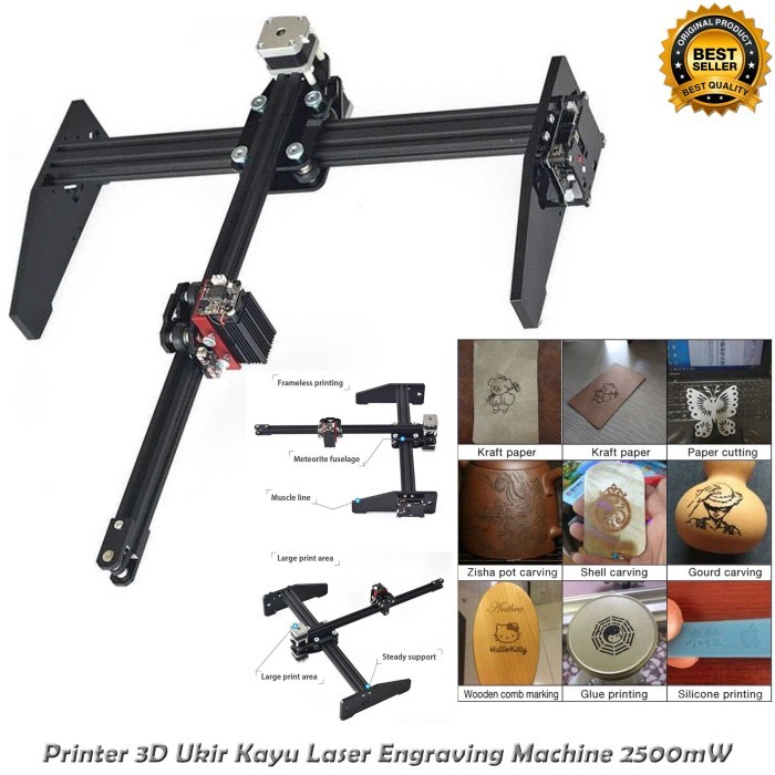 

Engraving 3D Grafir Alat Ukir Kayu Laser Engraver Machine Kit 2500mW
