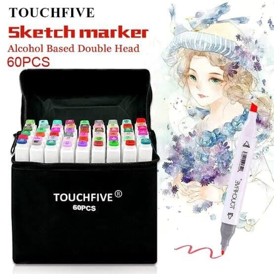 

Touchfive Touchnew Marker Spidol 30/60 Colors Twin Markers for student