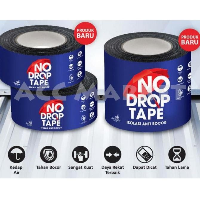 No Drop Tape Lakban Anti Bocor Isolasi Atap Pipa Air Stok Terbatas