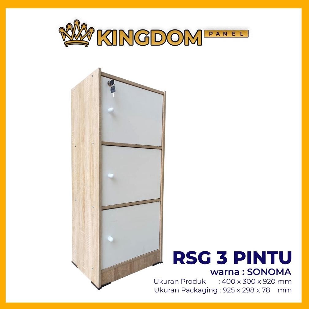 LEMARI BUKU RAK SERBAGUNA PINTU 3 4 5 SUSUN KAYU PARTIKEL DENGAN KUNCI TERBARU MURAH RSG PINTU RAK B