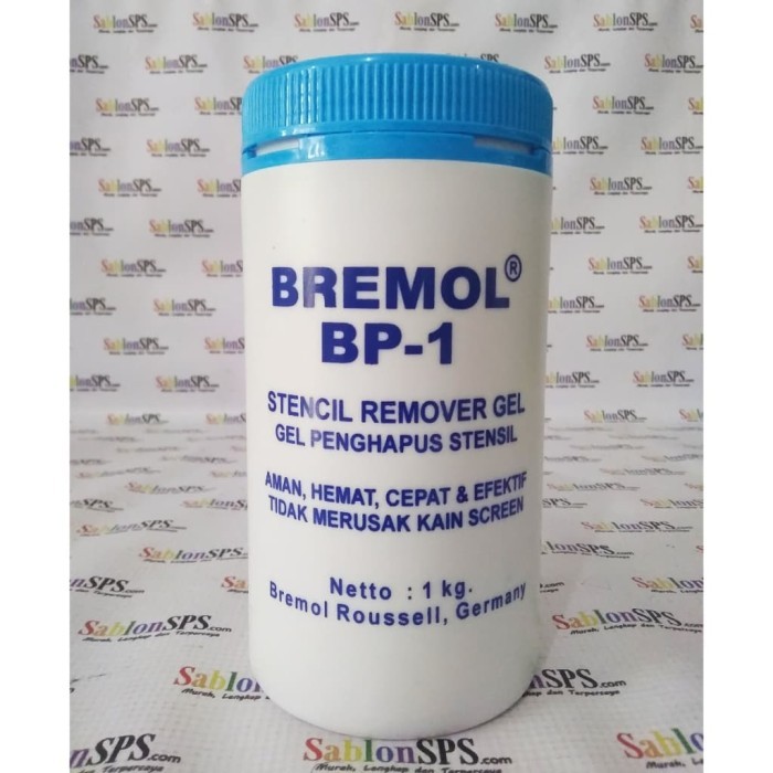 

TERLARIS! PENGHAPUS OBAT AFDRUK SABLON BREMOL BP-1 1KG (REMOVER GEL)