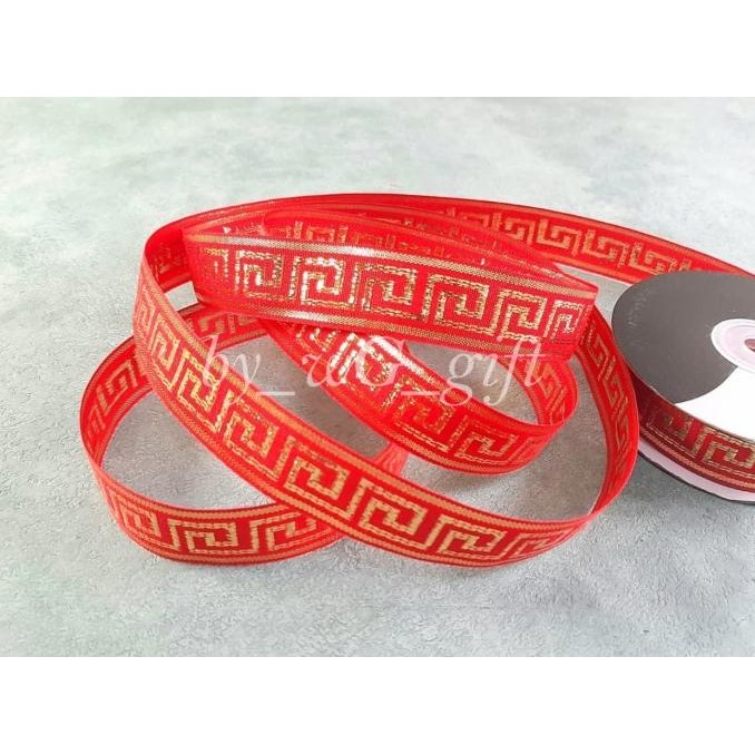 

''Terlaris" Pita Imlek / Sincia / Chinese New Year 1; Lebar 2. Cm;Panjang 2 Yard Murah