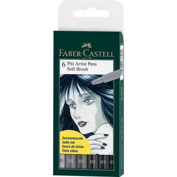 

TERBARU Faber-Castell PITT Artist Pen Soft Brush Set 6