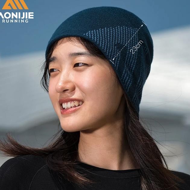 Aonijie M39 Winter Nitted Cap Topi Uplu Lari Outdoor