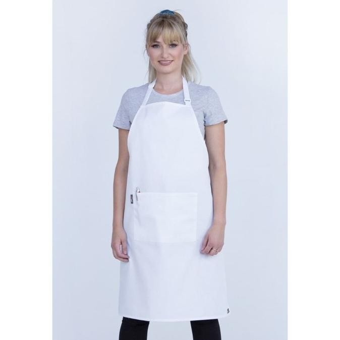 Ready Apron Cotton Full Putih kain drill premium