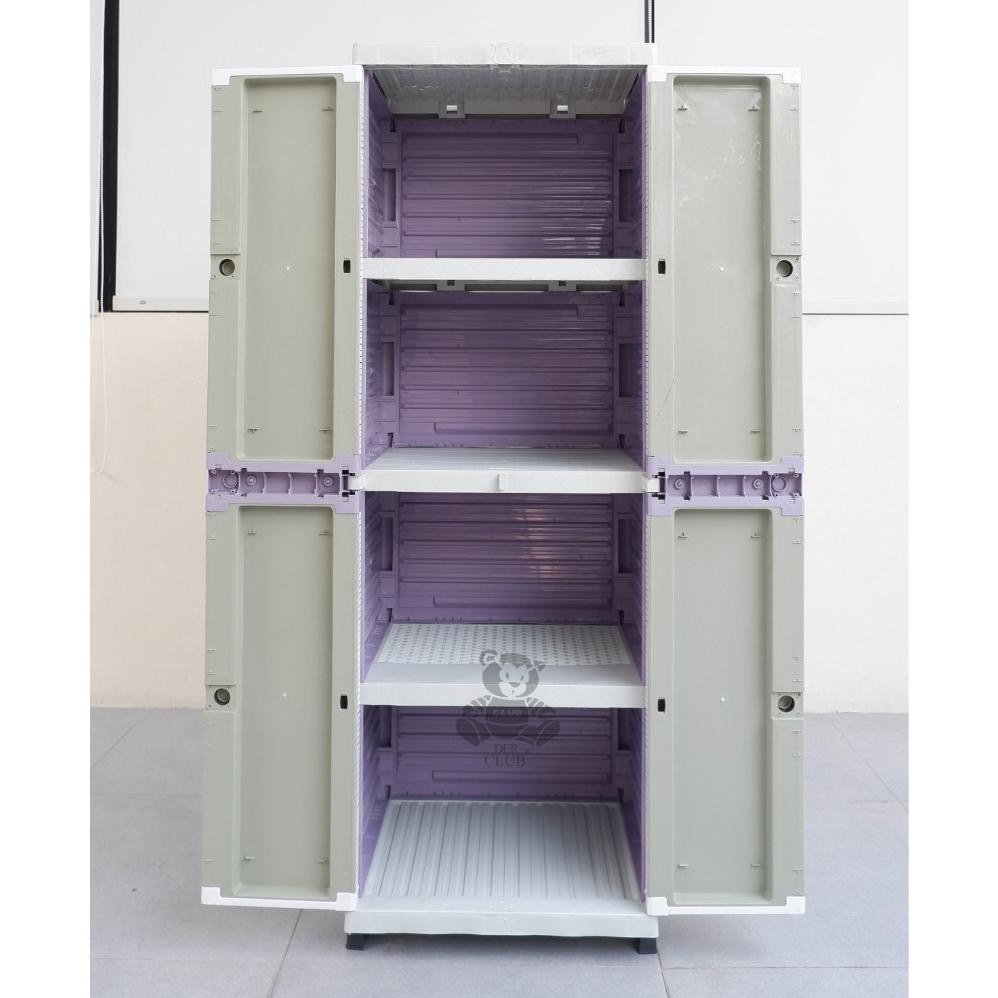 Lemari Plastik Anak Motip Karakter Susun 4 CLUB Kunci Premium