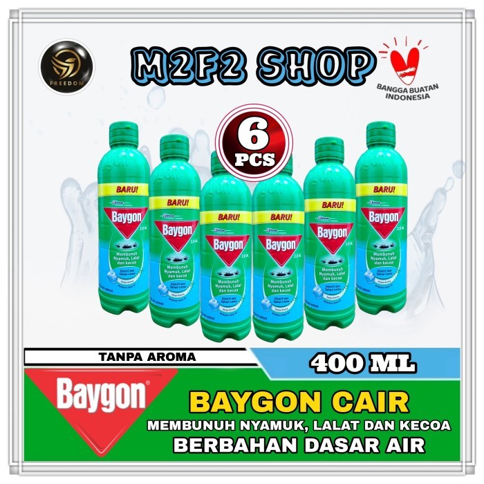 SALE Baygon Spray Cair Tanpa Aroma Rill - 400 ml ( 6 Pcs)