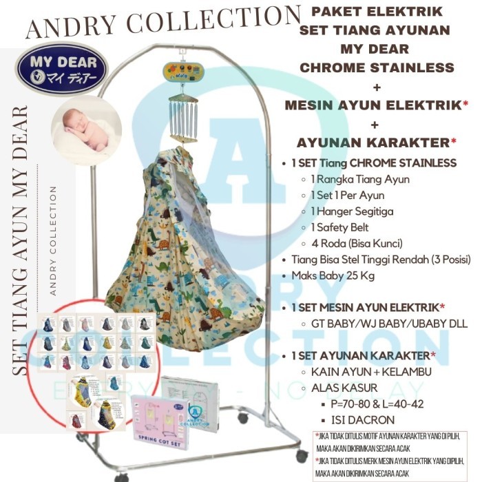 Paket Ayunan Bayi Elektrik My Dear Karakter Mesin Elektrik Otomatis Terpercaya
