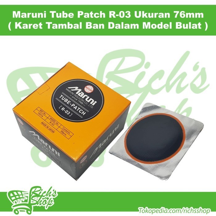 Karet Tambal Tip Top Ban Dalam Maruni TBD R-03 Box Bulat 76mm