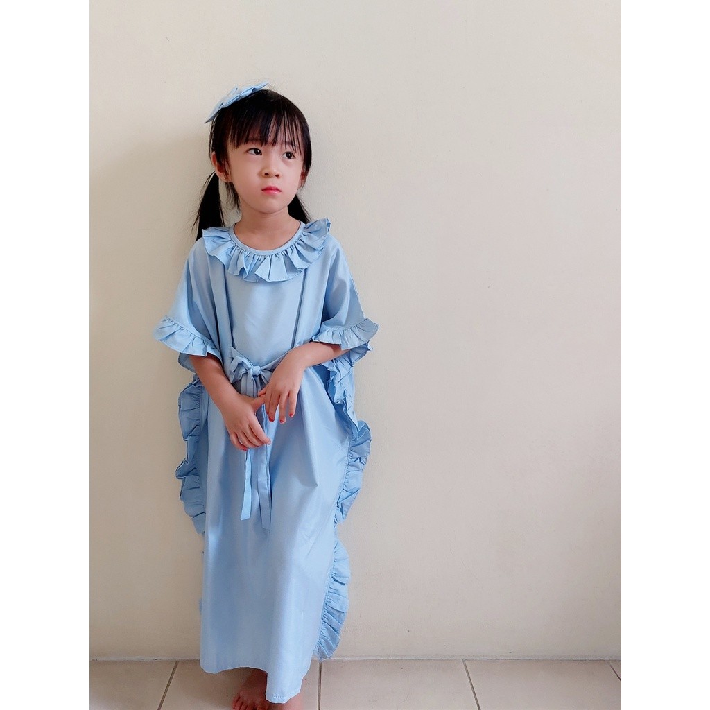 Kaftan Anak Perempuan 5 6 12 Tahun Dress Muslimah Bayi Terusan Dres Umur 13 Kafstan Tunik Pakaian Le