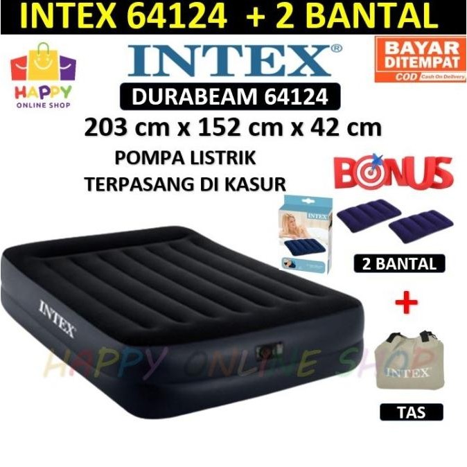 INTEX KASUR ANGIN - KASUR INTEX DURABEAM REST RAISED AIRBED ORIGINAL