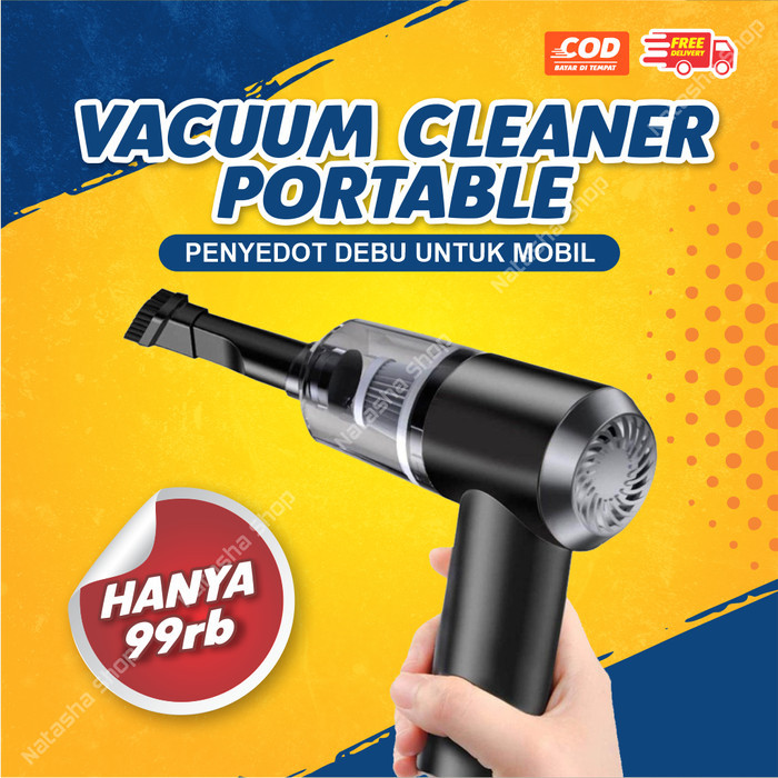 Vacuum Cleaner Penyedot Debu Mobil Portable Daya Hisap Kuat TanpaKabel