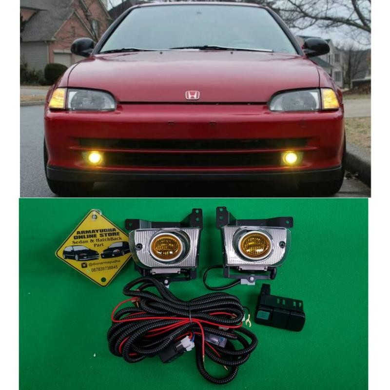 Foglamp Lampu Kabut Yellow Jdm Honda Civic Genio 1992 1993 1994 1995