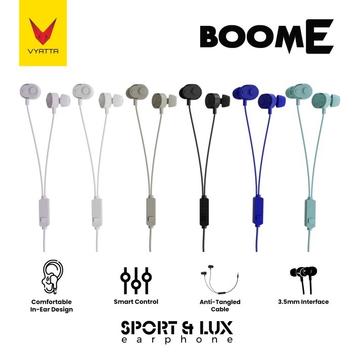 Vyatta Boom E Earphone / Handsfree / Headset - Ultra Bass