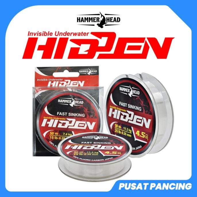 Hammerhead Senar Leader Hidden (50M) 100 % Fluorocarbon Leader