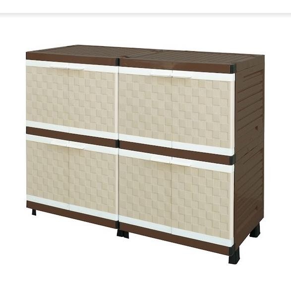 Lemari Pakaian / Lemari Plastik Susun / Rak TV Club Minimalis Serbaguna Susun Justin Twin Mini Club 