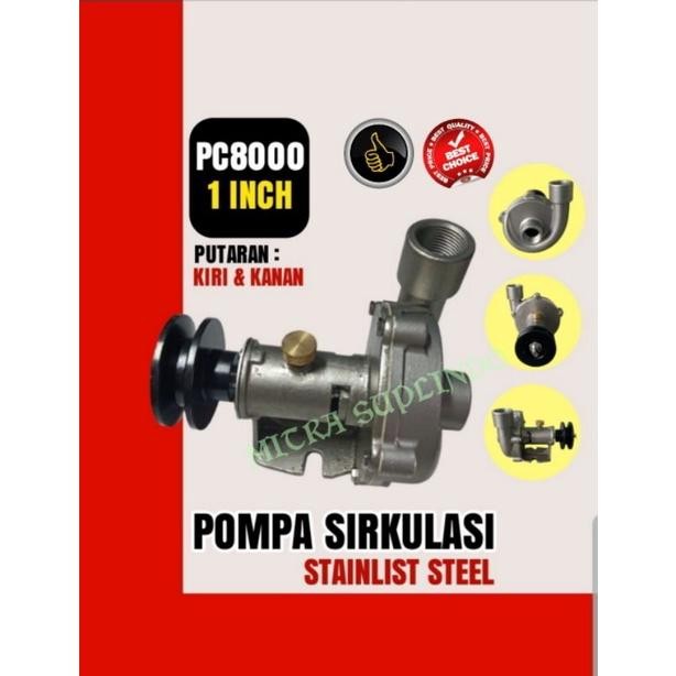Pc8000 Waterpump-Pompa Air Laut Stainless Steel 1 Inch