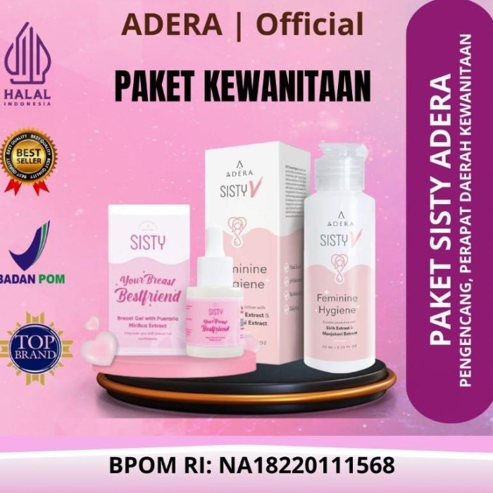 Original Top Adera Sisty Untuk Merawat Daerah Kewanitaaan Sisty Serum Sisty Miss V Sisty Breast Gel