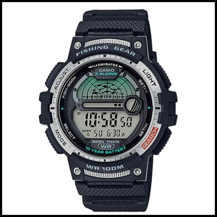 Casio Original Fishing Gear Ws-1200H-1Av Jam Pria Original