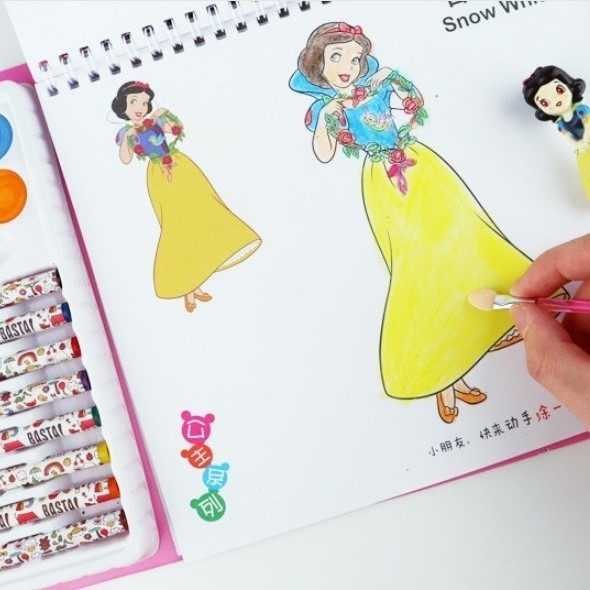 

3D Coloring Book + Crayon Set - Alat Gambar Set Krayon Warna Buku Gambar Anak