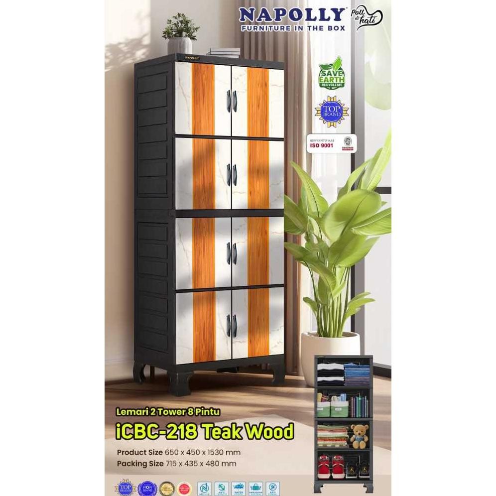 LEMARI PLASTIK JUMBO BESAR 4 SUSUN NAPOLLY