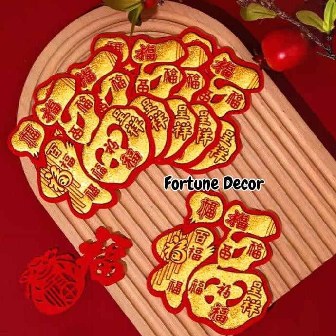 

] Stiker fuk tempelan hoki fu imlek gold
