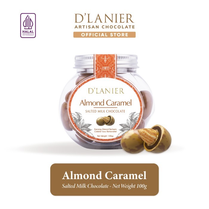 

D'Lanier Chocolate Almond Caramel with Salted Milk Chocolate (100gr) BISA GROSIR