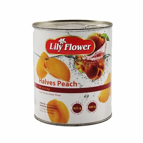 

LILY FLOWER HALVES PEACH IN SYRUP 825 GR