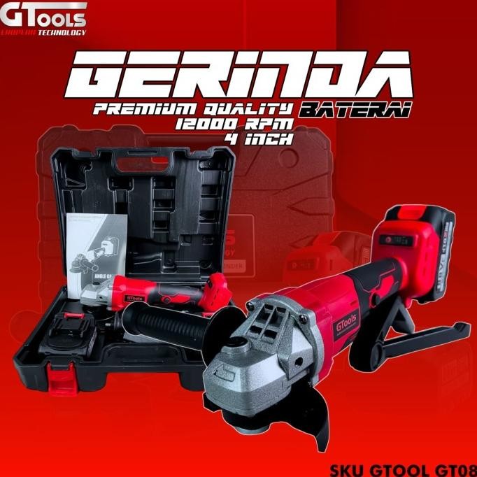 %$%$%$%$] Gerinda baterai GTOOLS Eropa type GT08 cordless angle grinder baterai