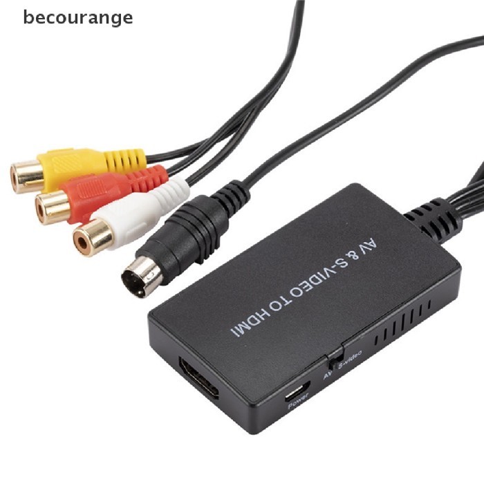 HOT SALE [becourange] S-video to HDMI Converter AV to HDMI Adapter RCA