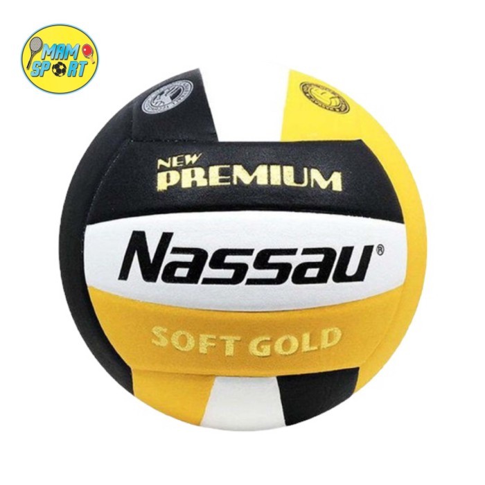 Bola Voli Volley Nassau Premium Soft Gold Original