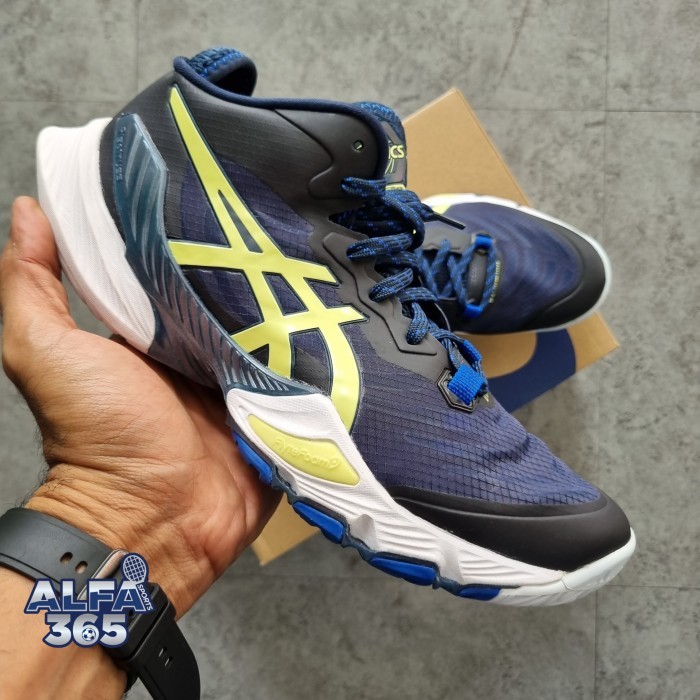 Murah Sepatu Voli Asics Metarise 2023 French Blue/Glow Yellow Non COD