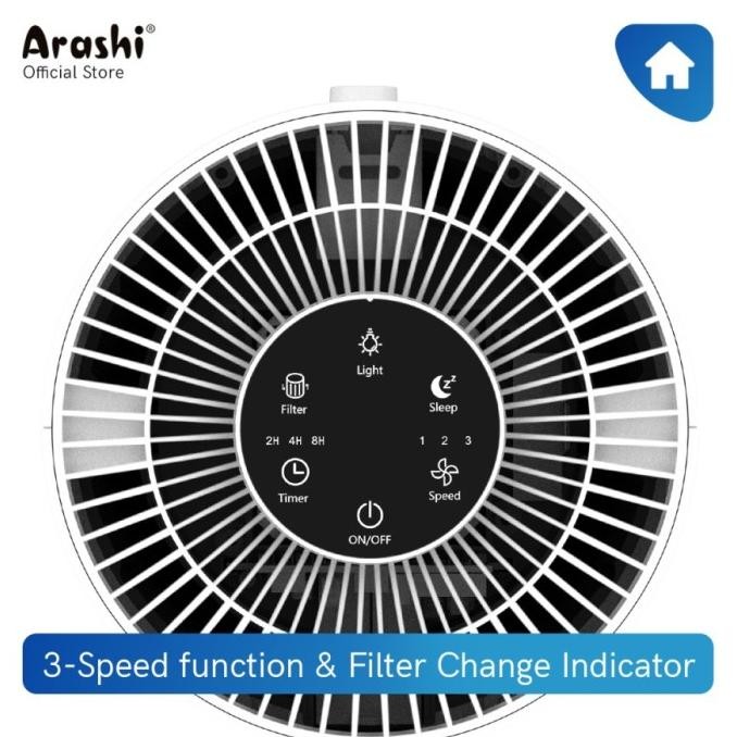 Air Purifier Portable Arashi AOP 301 with HEPA Filter / Filter Udara