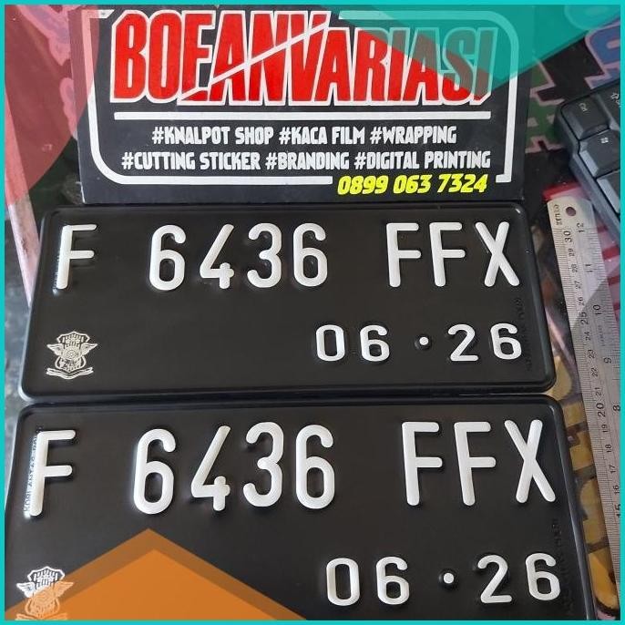 sticker Cutting huruf dan angka Sticker Angka Plat motor Mobil 07D35Z4