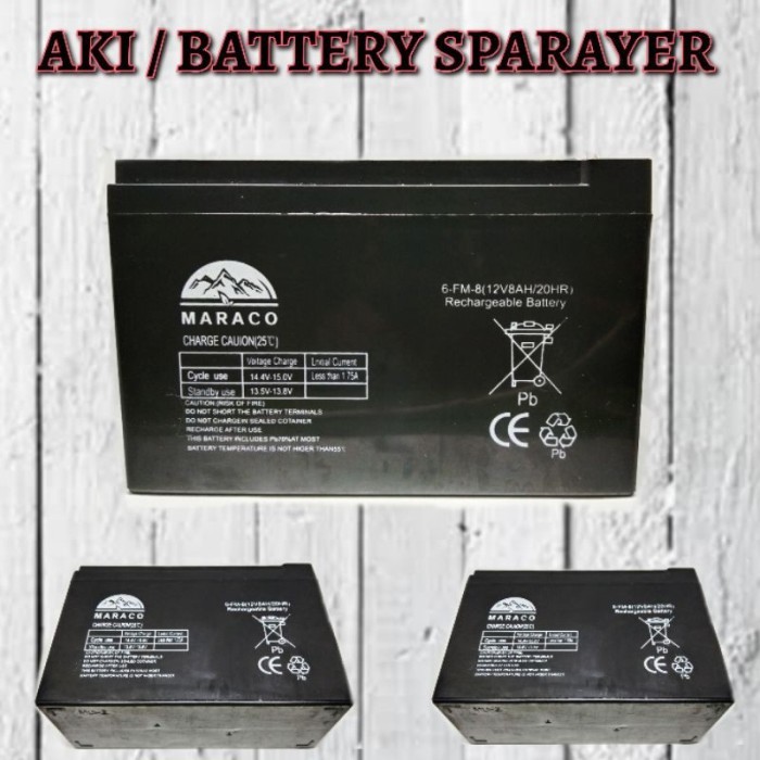 BISA COD BATTERY SPRAYER MARACO AKI BATTERY BATRE ACCU SPRAYER ELEKTRIK 12V 8AH BISA COD