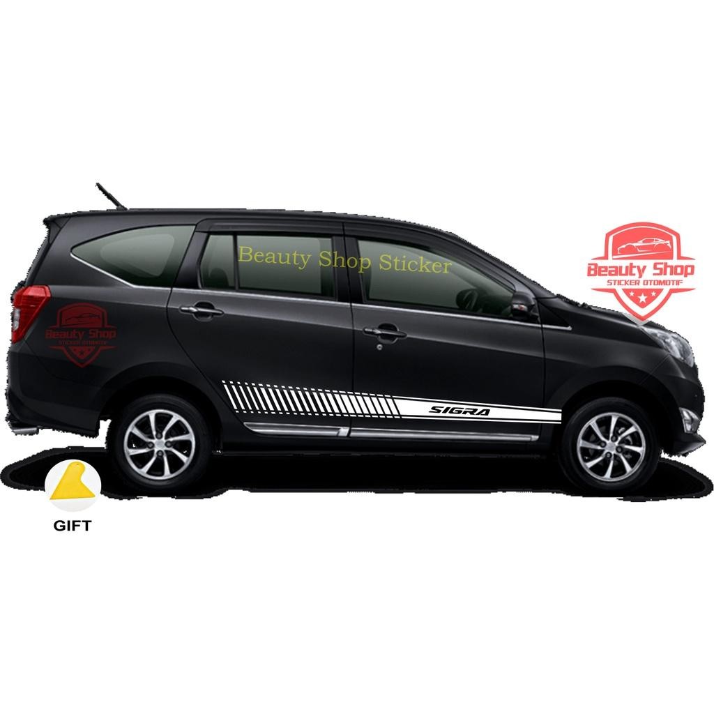 Stiker Cutting Sigra Sticker Mobil Daihatsu Sigra List Body Bisa Custom Text