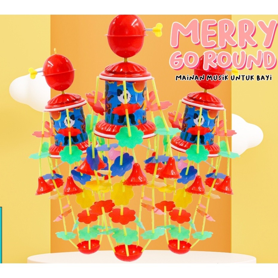 Murah Merry Go Round Mainan Anak Bayi Mainan Ramelan Gantung Musik Putar Warna Warni Hadiah Baby