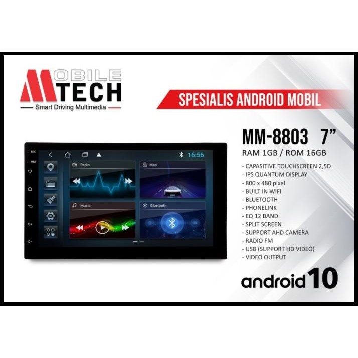 TERMURAH HEAD UNIT ANDROID UNIVERSAL 7 INCH M-TECH - TV MOBIL - DOUBLE DIN 