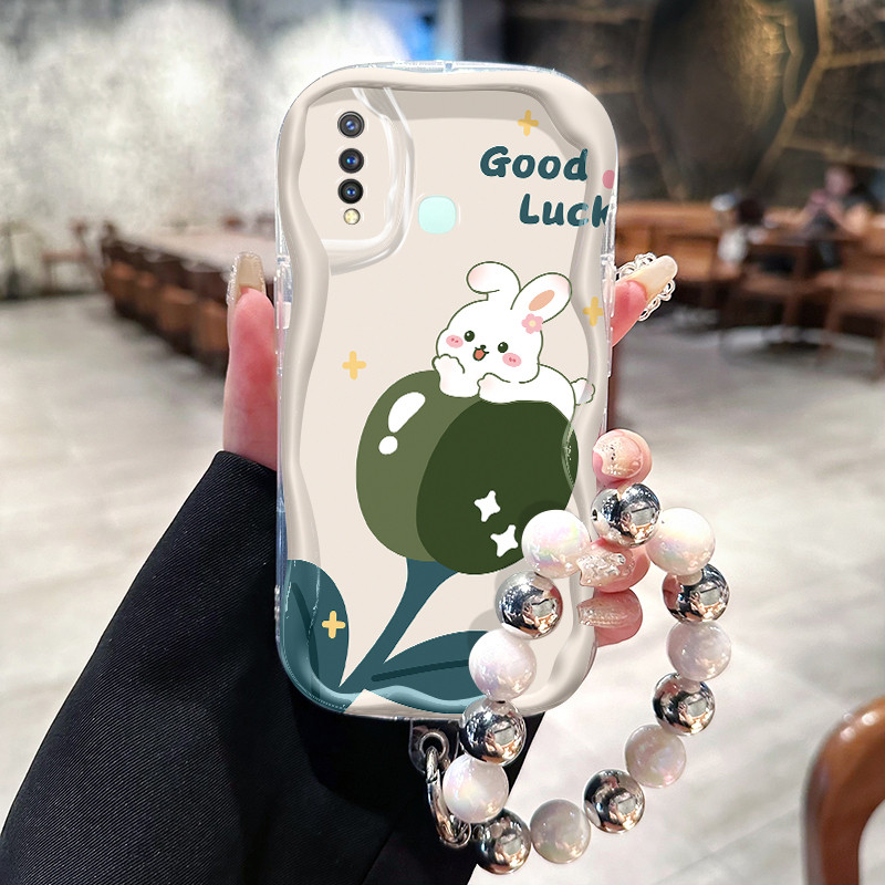 Casing Hp Untuk VIVO Y91 Y91i Y93 Y93s Y95 Y91C Y90 Y1s Case Casing Softcase motif kelinci putih bun