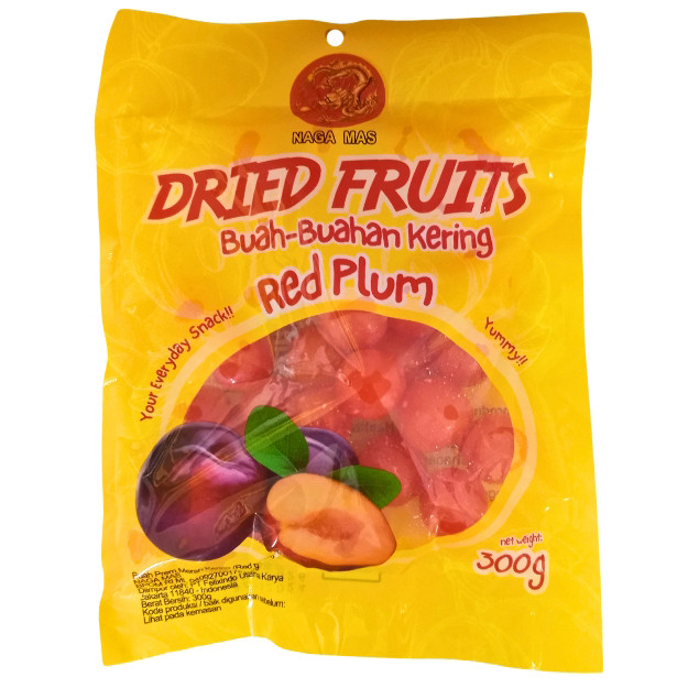 

S23056 NAGA MAS DRIED FRUITS RED PLUM MANISAN IMLEK 300GR MAJU BERSAMA