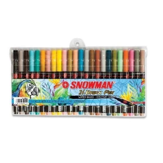 

TERBARU Brush Pen 24 Warna Snowman BM-24 per set PROMO!