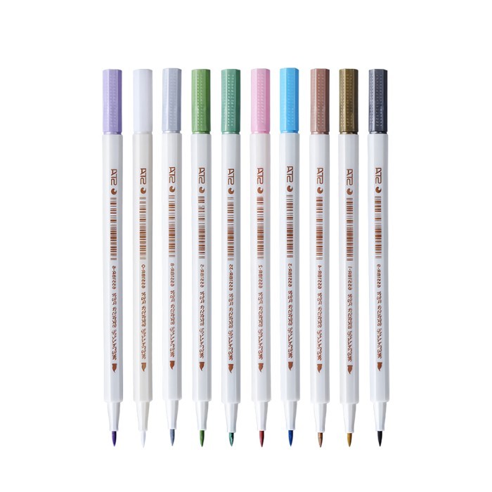 

TERBARU AN STA 10Pcs Metallic Marker Pen Watercolor Decorative Artist